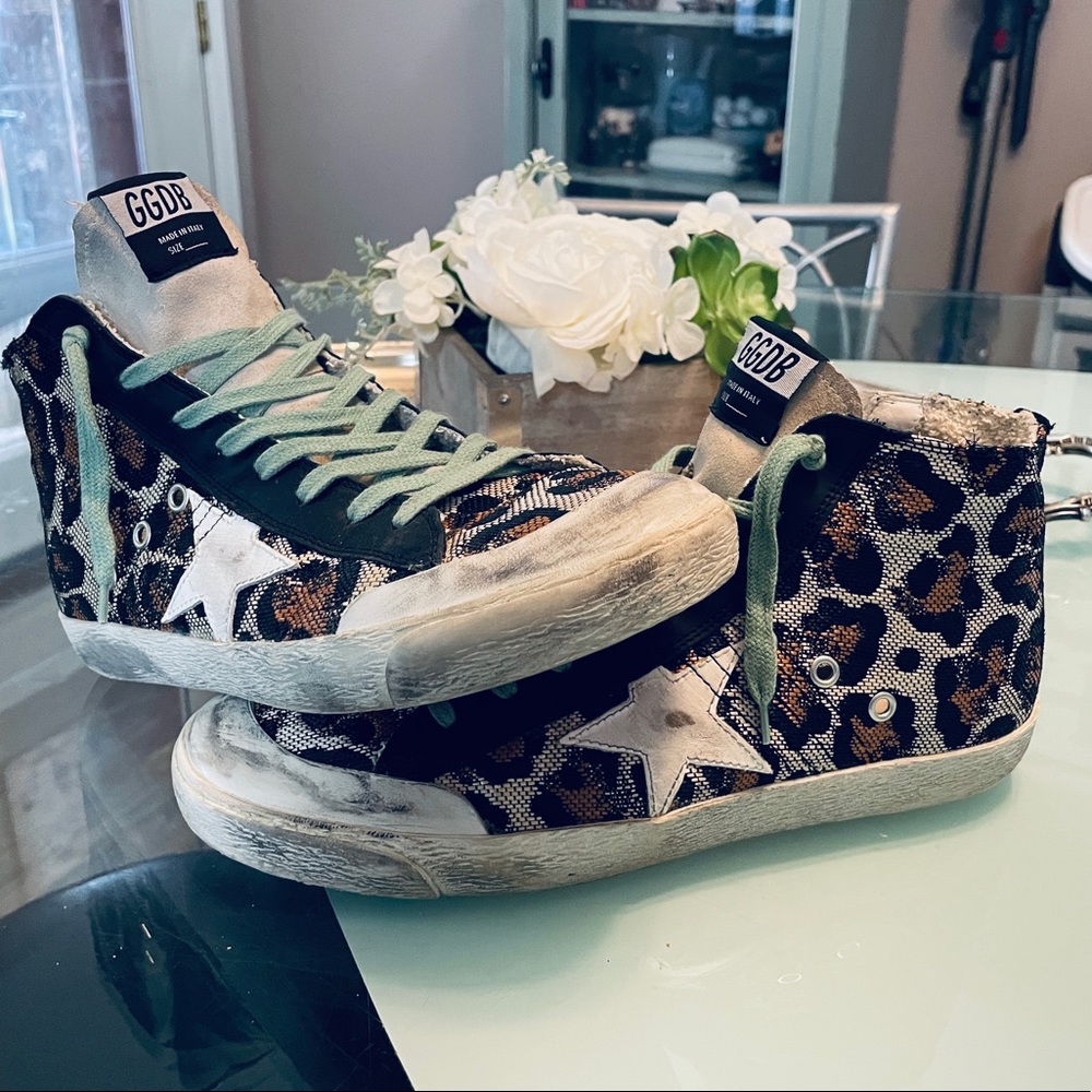 Golden Goose Leopard Francy’s with Red Bottoms